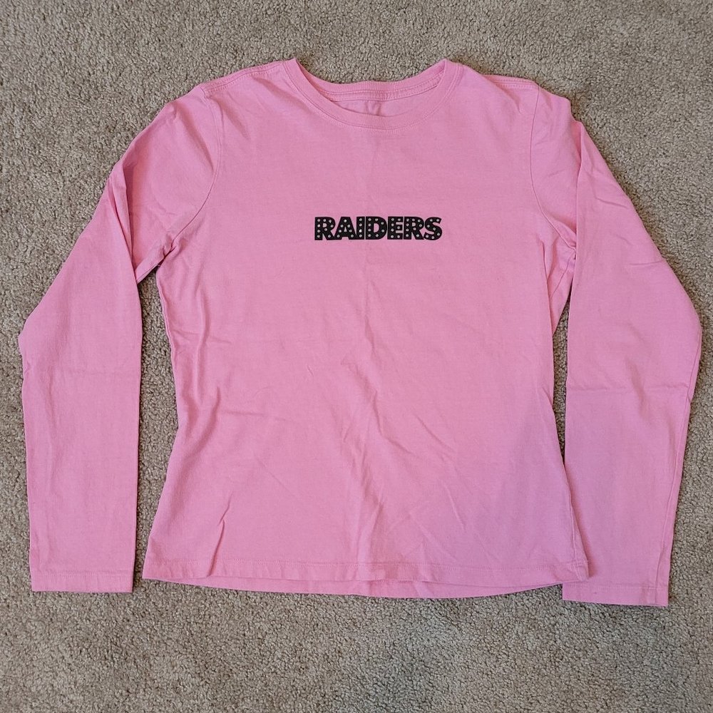 Ladies NFL Raiders pink long sleeve tee